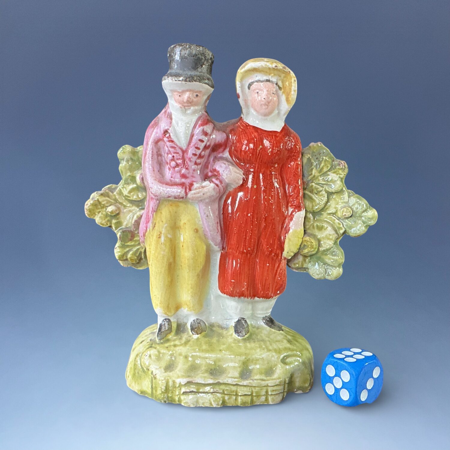 C19th Staffordshire Pottery Miniature Dandies Figure.