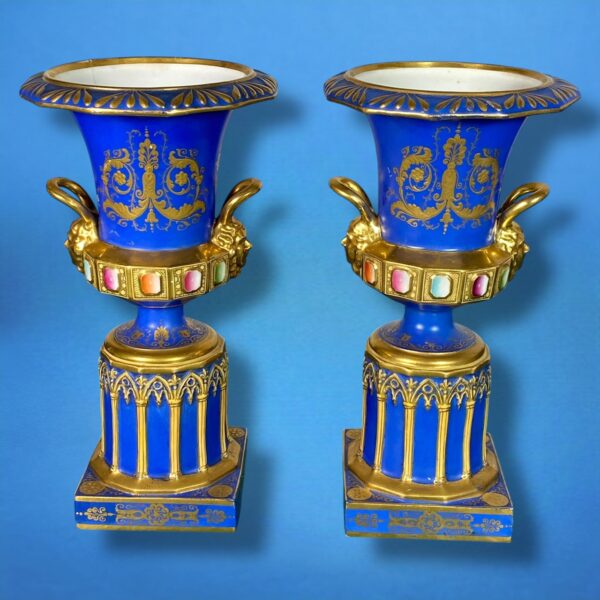 Pair of Minton Porcelain Vases with Shipping Scenes - Image 6