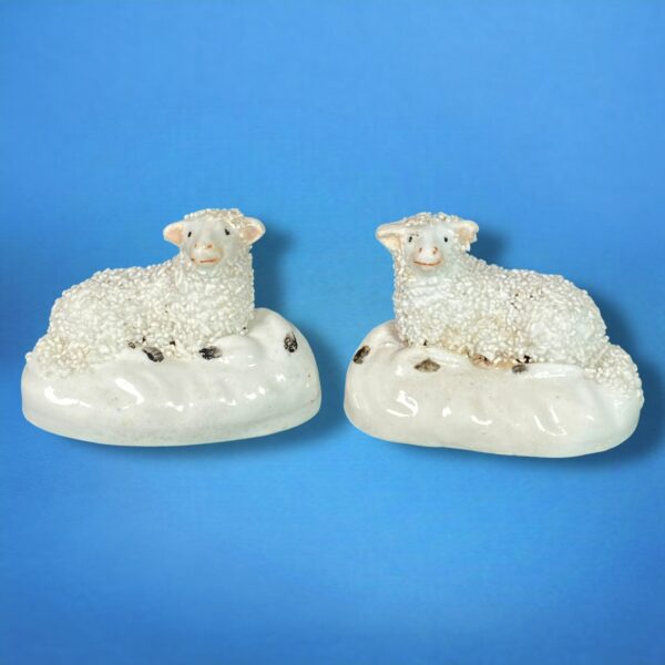 (Clearance) Pair of Miniature Staffordshire Sheep.