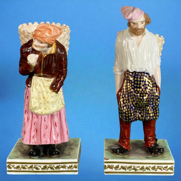 Pair of Derby Porcelain Grape Harvesters. - Image 3