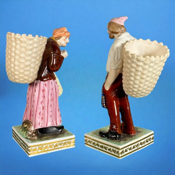 Pair of Derby Porcelain Grape Harvesters. - Image 4