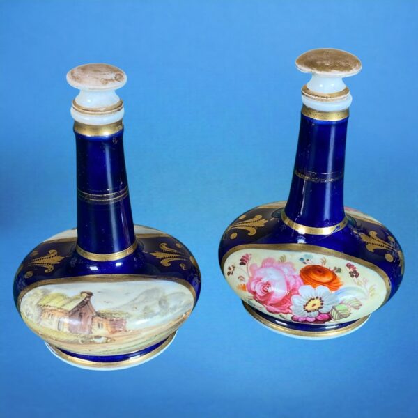 (Clearance) TWO - C19th English Porcelain Perfume Bottles. - Image 3