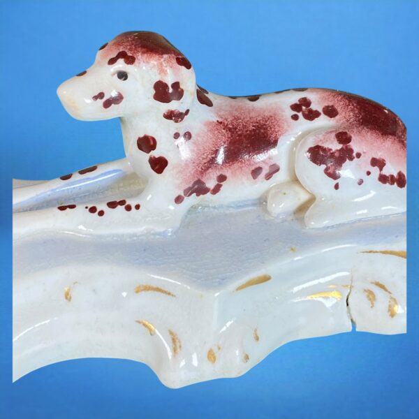 (Clearance) Pair of Staffordshire Recumbent Dogs. - Image 3