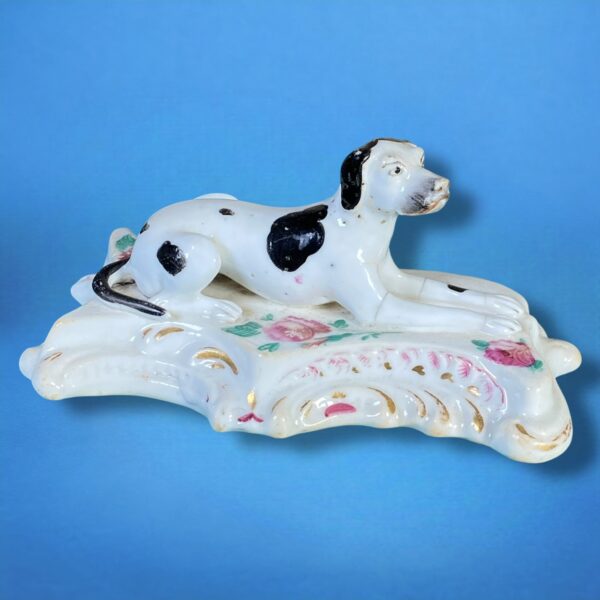 (Clearance) Staffordshire Model of a Retriever with Roses on Base. - Image 8