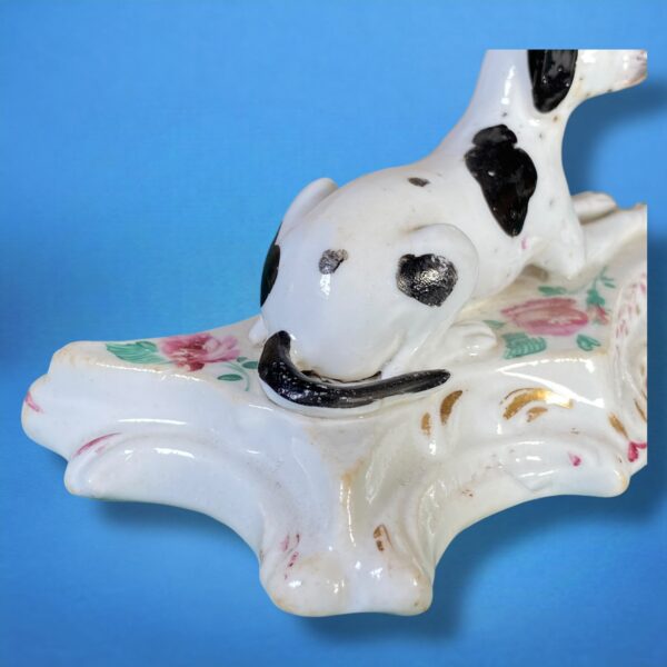 (Clearance) Staffordshire Model of a Retriever with Roses on Base. - Image 6