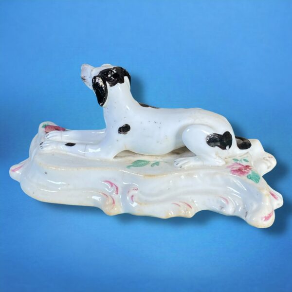 (Clearance) Staffordshire Model of a Retriever with Roses on Base. - Image 5