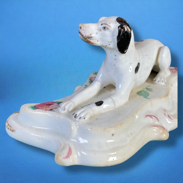 (Clearance) Staffordshire Model of a Retriever with Roses on Base. - Image 4