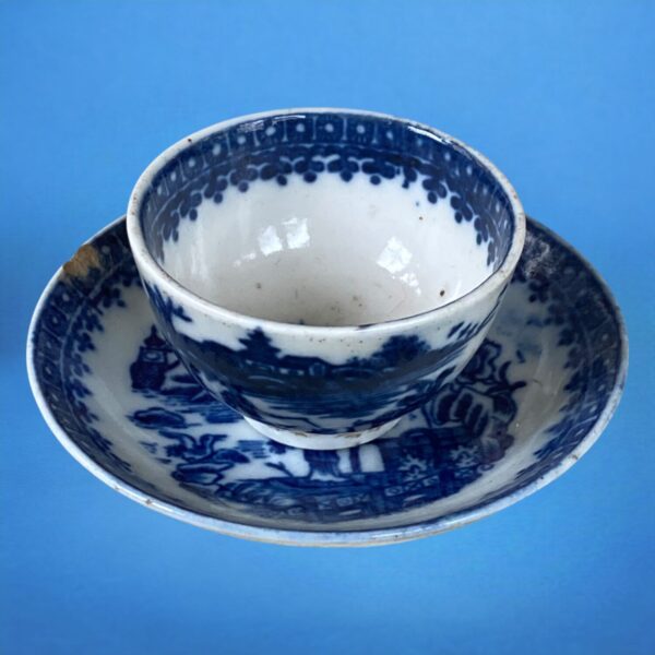 (Clearance) C18th Caughley Porcelain 'Toy' Teabowl & Saucer. - Image 6