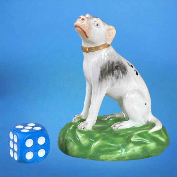 Derby Porcelain Miniature Model of a Hound.