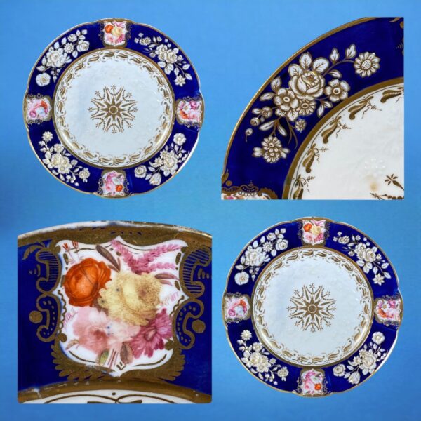 Pair of C19th Coalport Porcelain Dessert Plates.