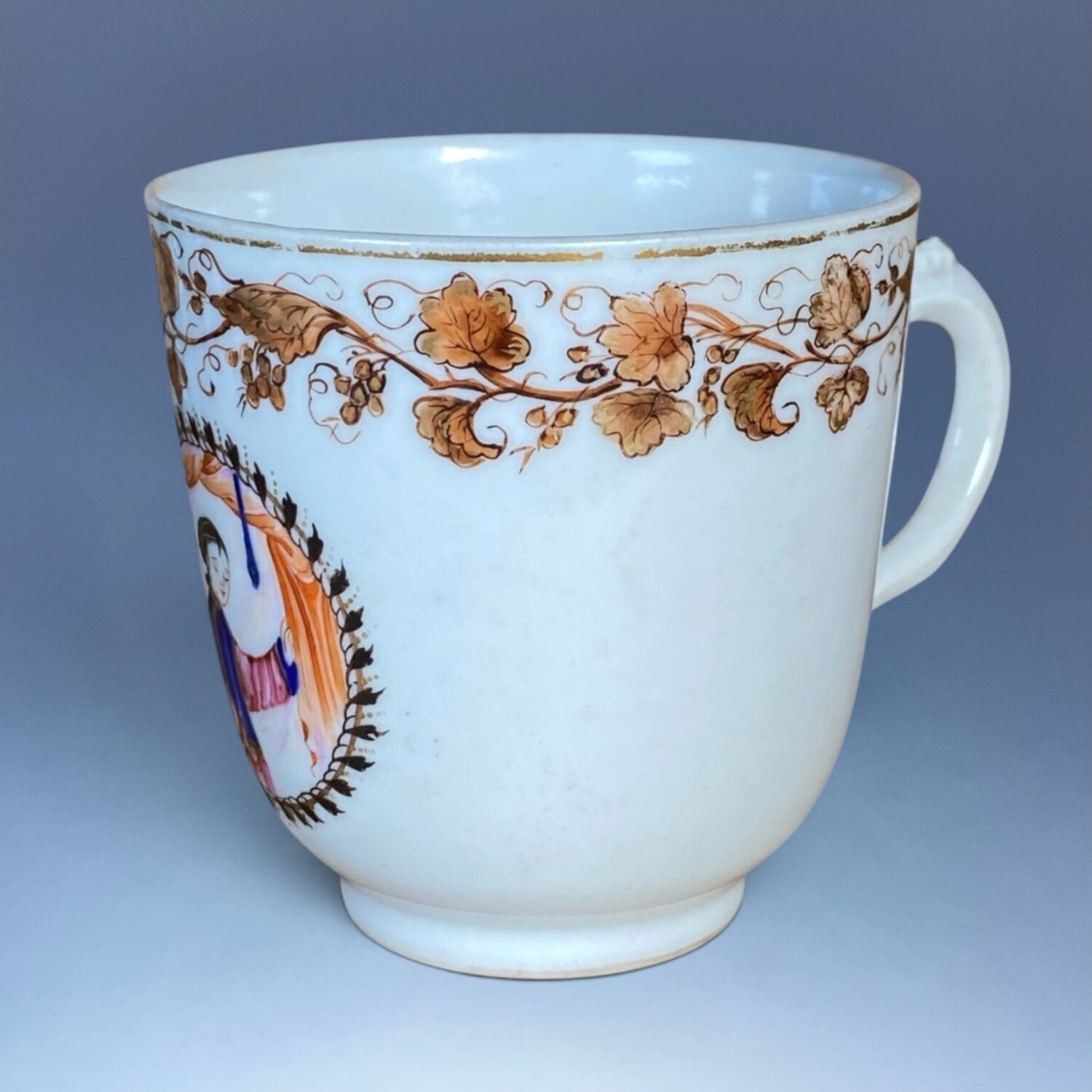 (Clearance) Chinese Export Porcelain Coffee Cup - Girl at Window - Image 2