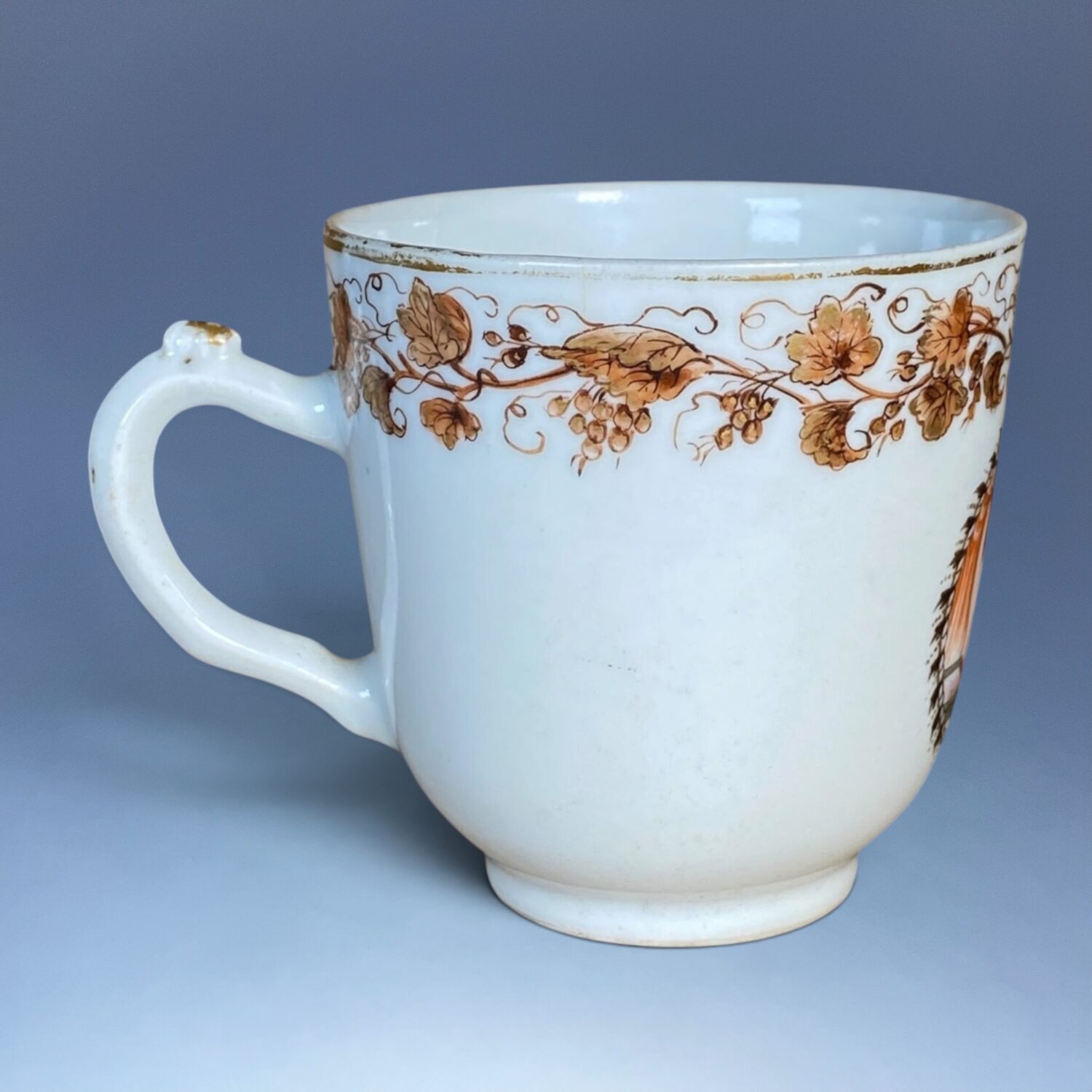 (Clearance) Chinese Export Porcelain Coffee Cup - Girl at Window - Image 9