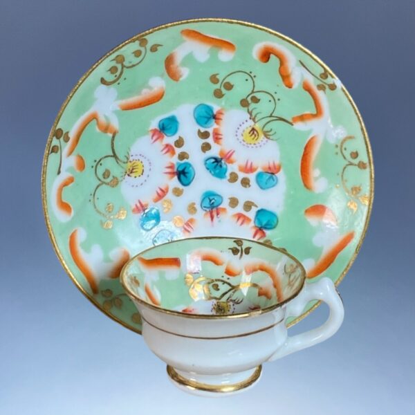 THREE C19th English Porcelain TOY Tea Cups & Saucers - Image 4