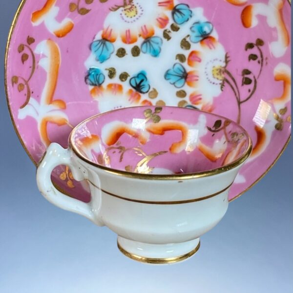 THREE C19th English Porcelain TOY Tea Cups & Saucers - Image 5