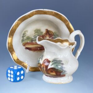 (Clearance) Antique English Porcelain 'Toy' Jug & Bowl.