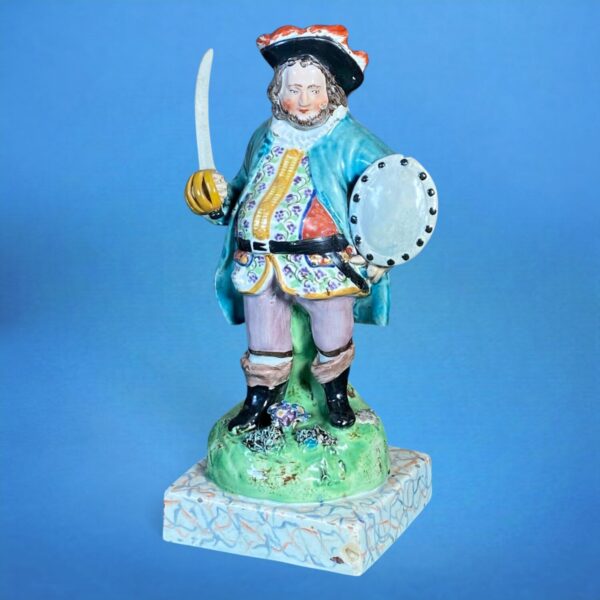 Early Staffordshire Pottery Figure of Falstaff.