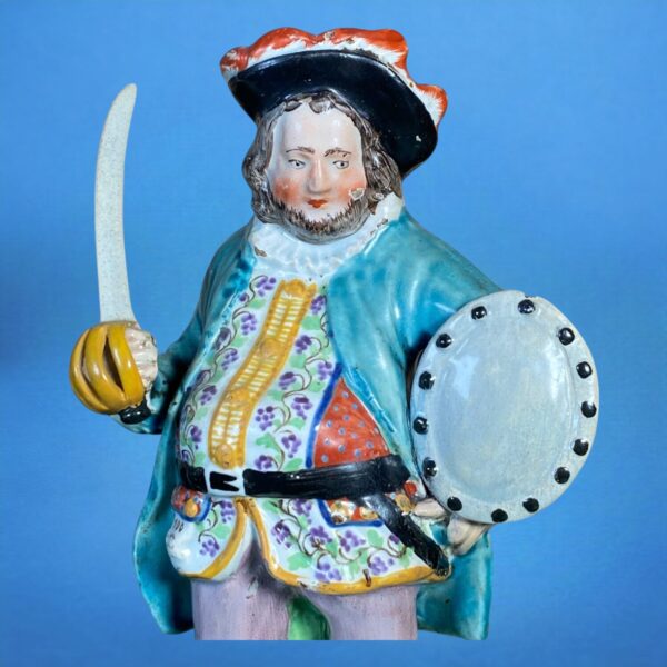 Early Staffordshire Pottery Figure of Falstaff. - Image 4