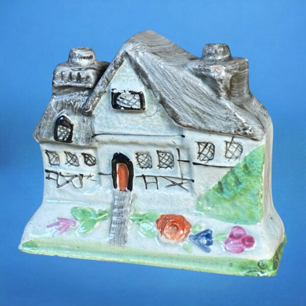 Unusual Staffordshire Miniature Model of a Cottage