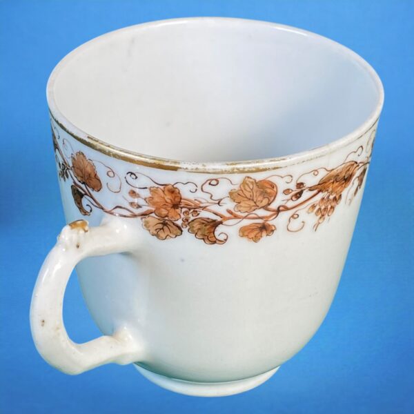 Chinese Export Porcelain Coffee Cup - Girl at Window - Image 4