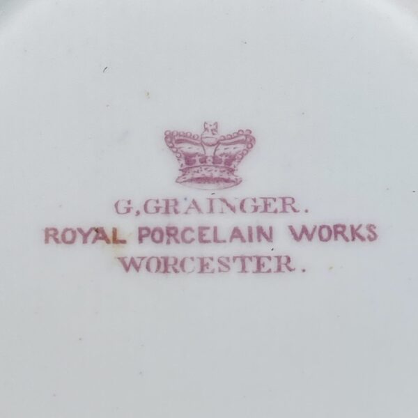 Grainger's Worcester Porcelain Tea Cup & Saucer. - Image 2