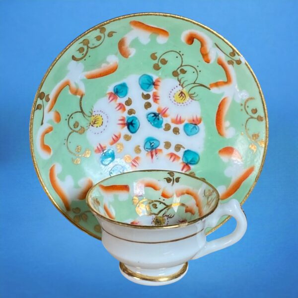 THREE C19th English Porcelain TOY Tea Cups & Saucers - Image 5