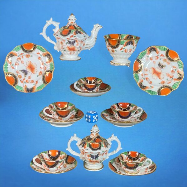 C19th English Porcelain Toy/Miniature Tea Service