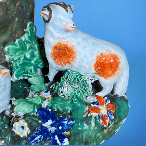 (Clearance) Early Staffordshire Spill Vase With Sheep. - Image 9