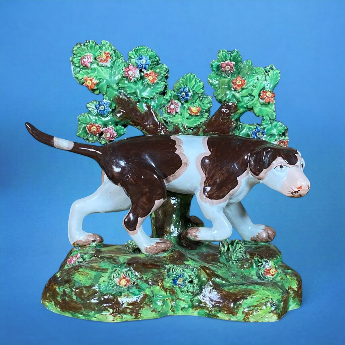 Staffordshire Model of a Pointer with Bocage.
