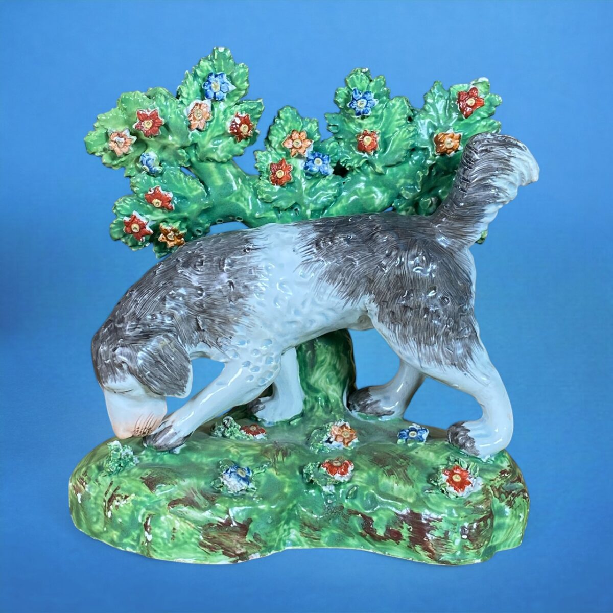 Staffordshire Model of a Retriever with Bocage.