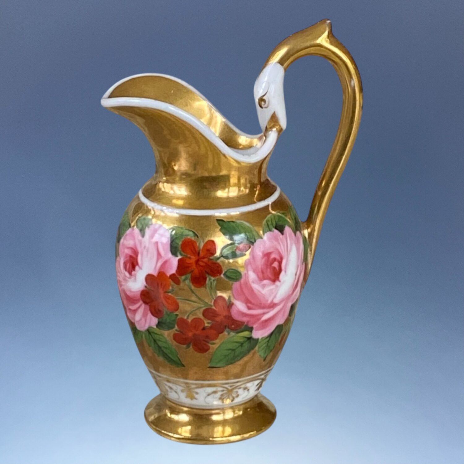 Chamberlain's Worcester Porcelain Toy Ewer & Basin, c1820 - Image 4