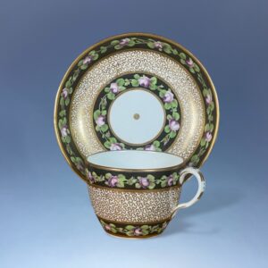 Grainger's Worcester Porcelain Tea Cup & Saucer, c1835