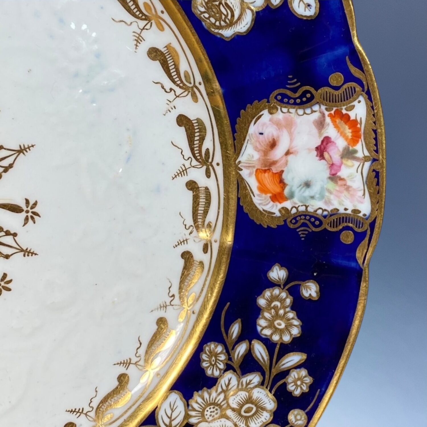 Pair of C19th Coalport Porcelain Dessert Plates, c1820 - Image 2