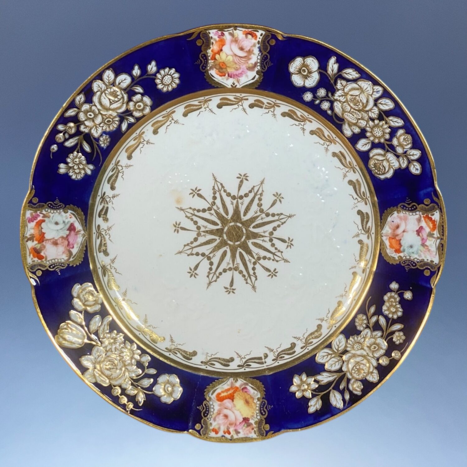 Pair of C19th Coalport Porcelain Dessert Plates, c1820 - Image 4