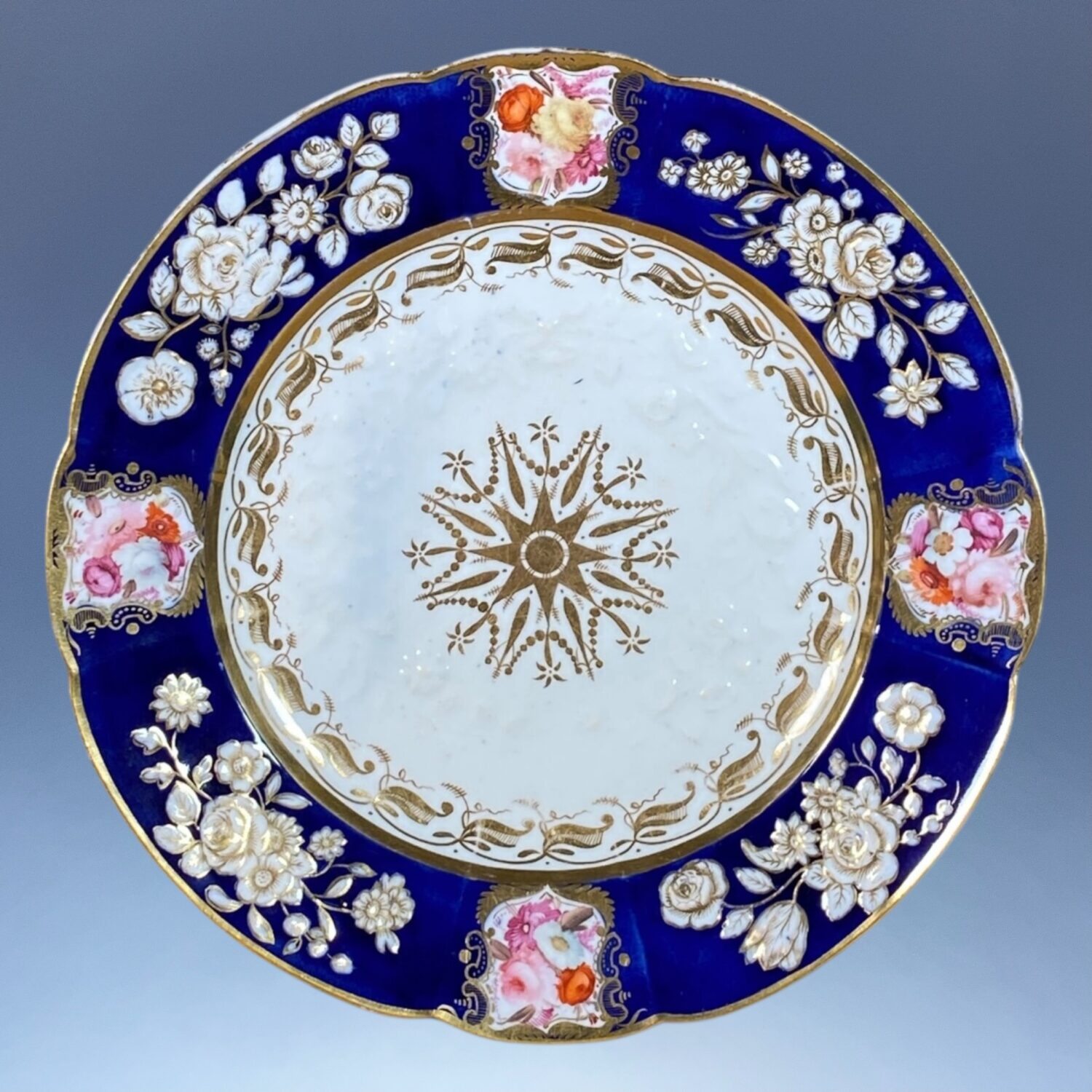 Pair of C19th Coalport Porcelain Dessert Plates, c1820 - Image 8