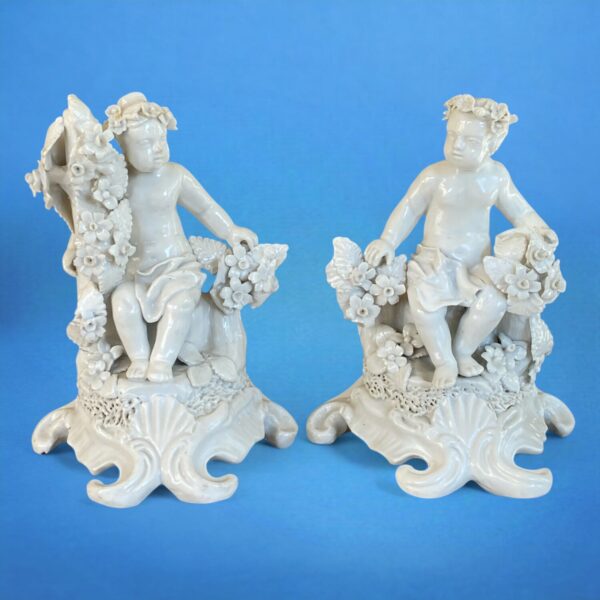 Pair of Plymouth Porcelain Figures of Putti - Image 17