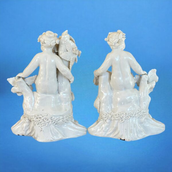 Pair of Plymouth Porcelain Figures of Putti - Image 6