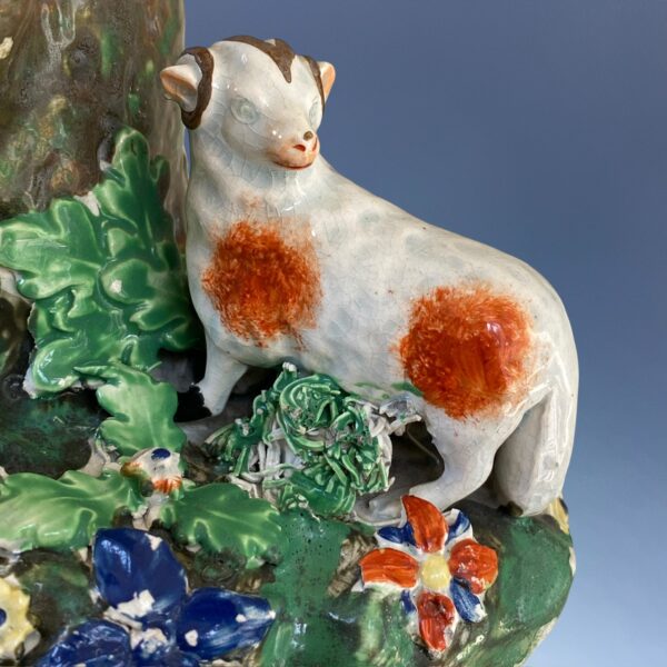 (Clearance) Early Staffordshire Spill Vase With Sheep. - Image 3