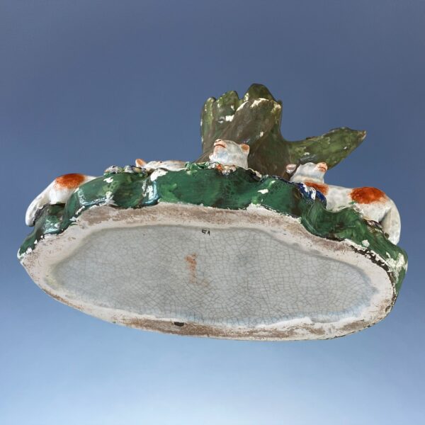 (Clearance) Early Staffordshire Spill Vase With Sheep. - Image 7