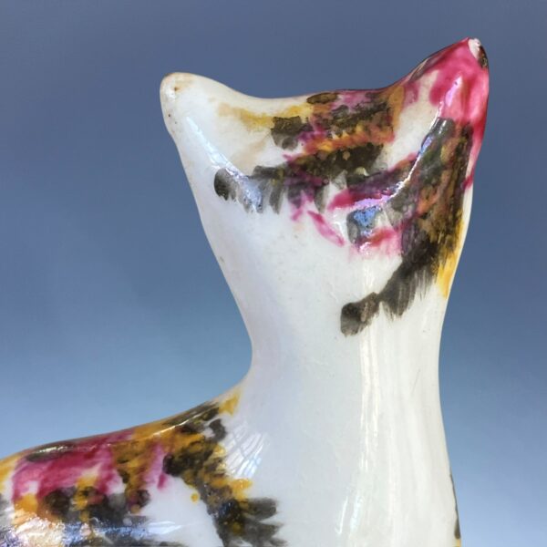 Antique Staffordshire Group of A Cat & Two Kittens in a Basket. - Image 4