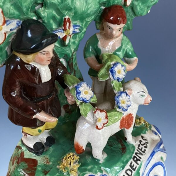 (Clearance) Late Staffordshire ‘Tenderness’ Figure Group. - Image 4