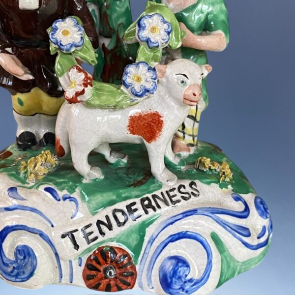 (Clearance) Late Staffordshire ‘Tenderness’ Figure Group. - Image 7