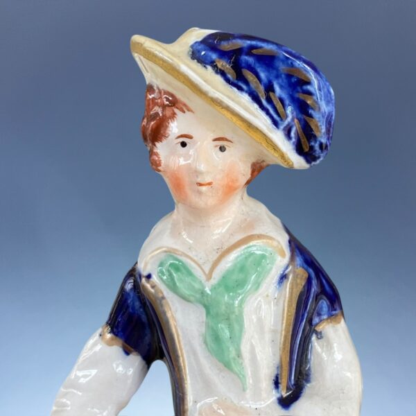 (Clearance) Staffordshire Figure of a Boy with Dog. - Image 2
