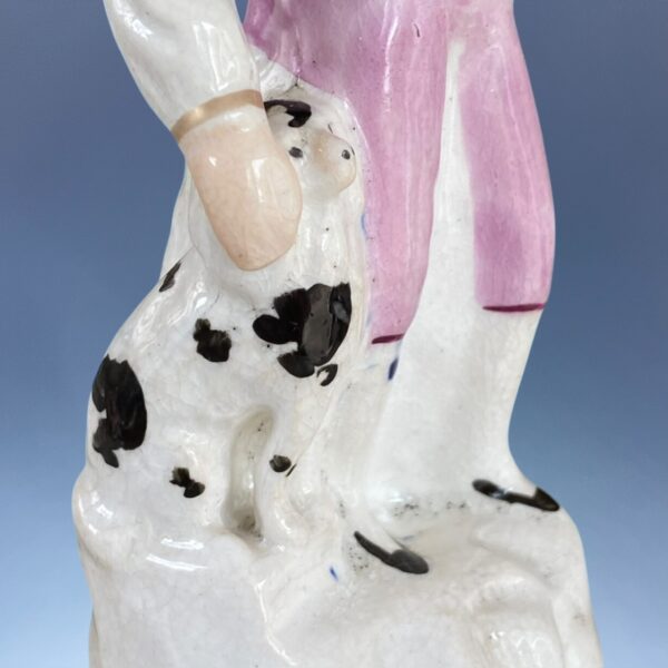 (Clearance) Staffordshire Figure of a Boy with Dog. - Image 3