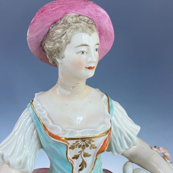 (Clearance) C18th Derby Figure of a Lady with Basket of Eggs - for restoration. - Image 13
