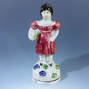 C19th Staffordshire Figure of a Girl (a)
