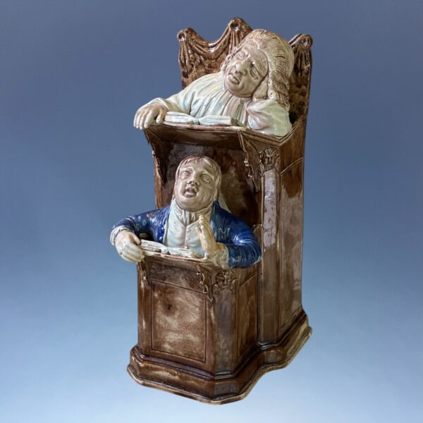 Early Staffordshire ‘Vicar & Moses’ Pulpit Group. R. Wood. - Image 2