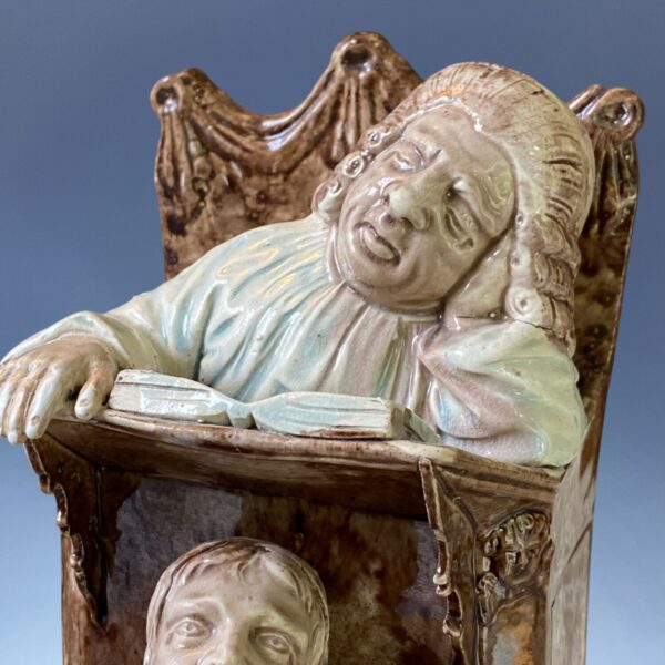 Early Staffordshire ‘Vicar & Moses’ Pulpit Group. R. Wood. - Image 4