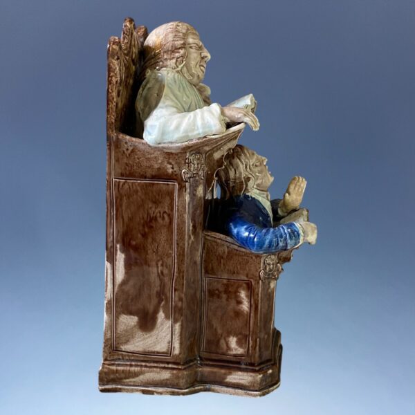 Early Staffordshire ‘Vicar & Moses’ Pulpit Group. R. Wood. - Image 5