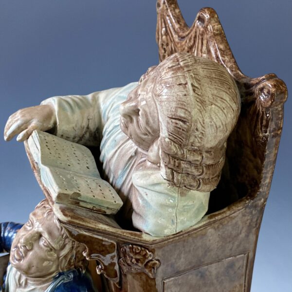 Early Staffordshire ‘Vicar & Moses’ Pulpit Group. R. Wood. - Image 9