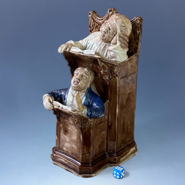 Early Staffordshire ‘Vicar & Moses’ Pulpit Group. R. Wood.